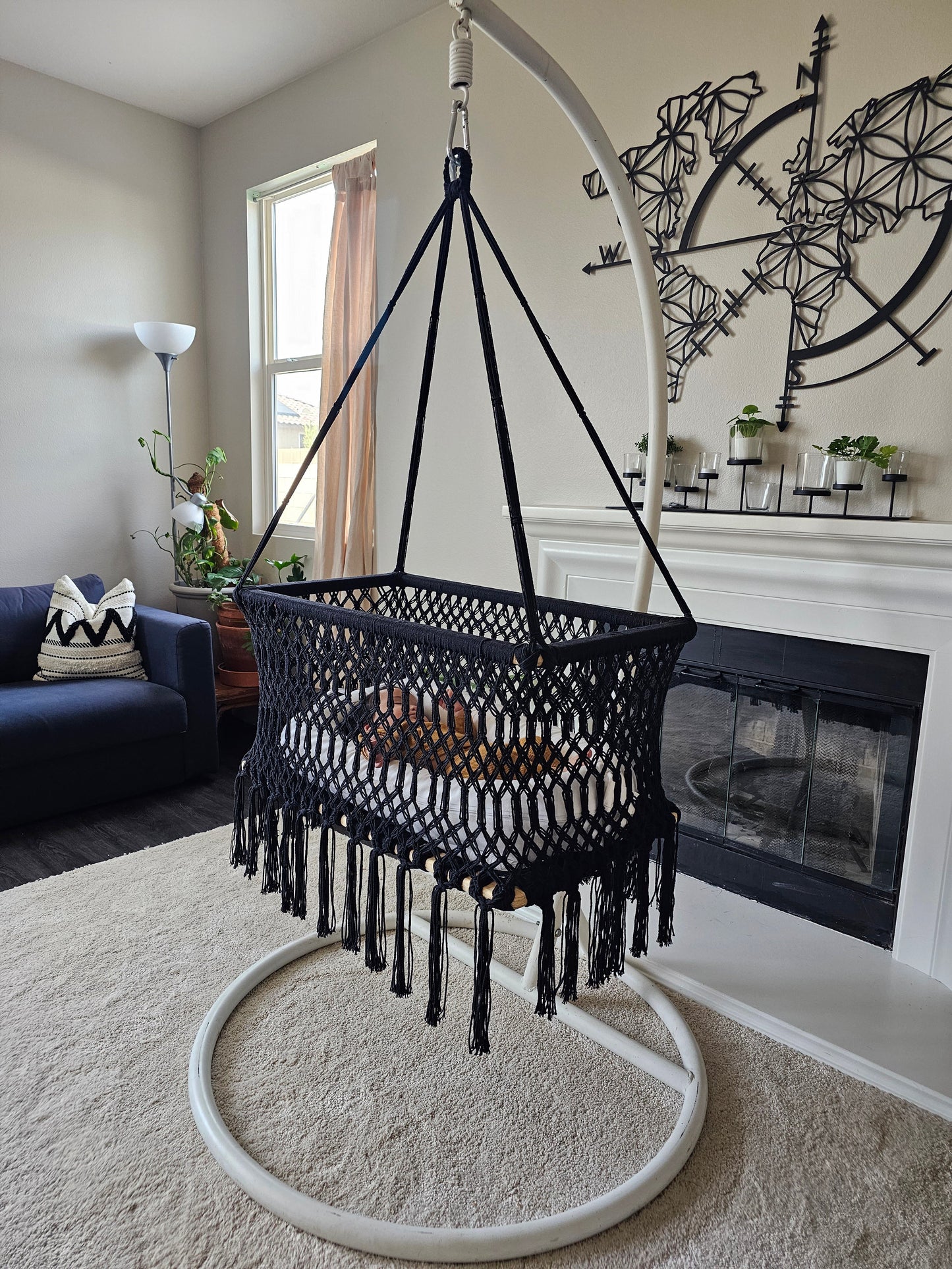 Baby Macrame Square Bassinet