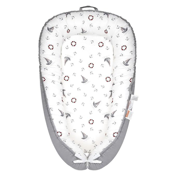 CoocooBaby Infant Lounger - 100% Cotton Baby Nest For Newborns 0-12 Months