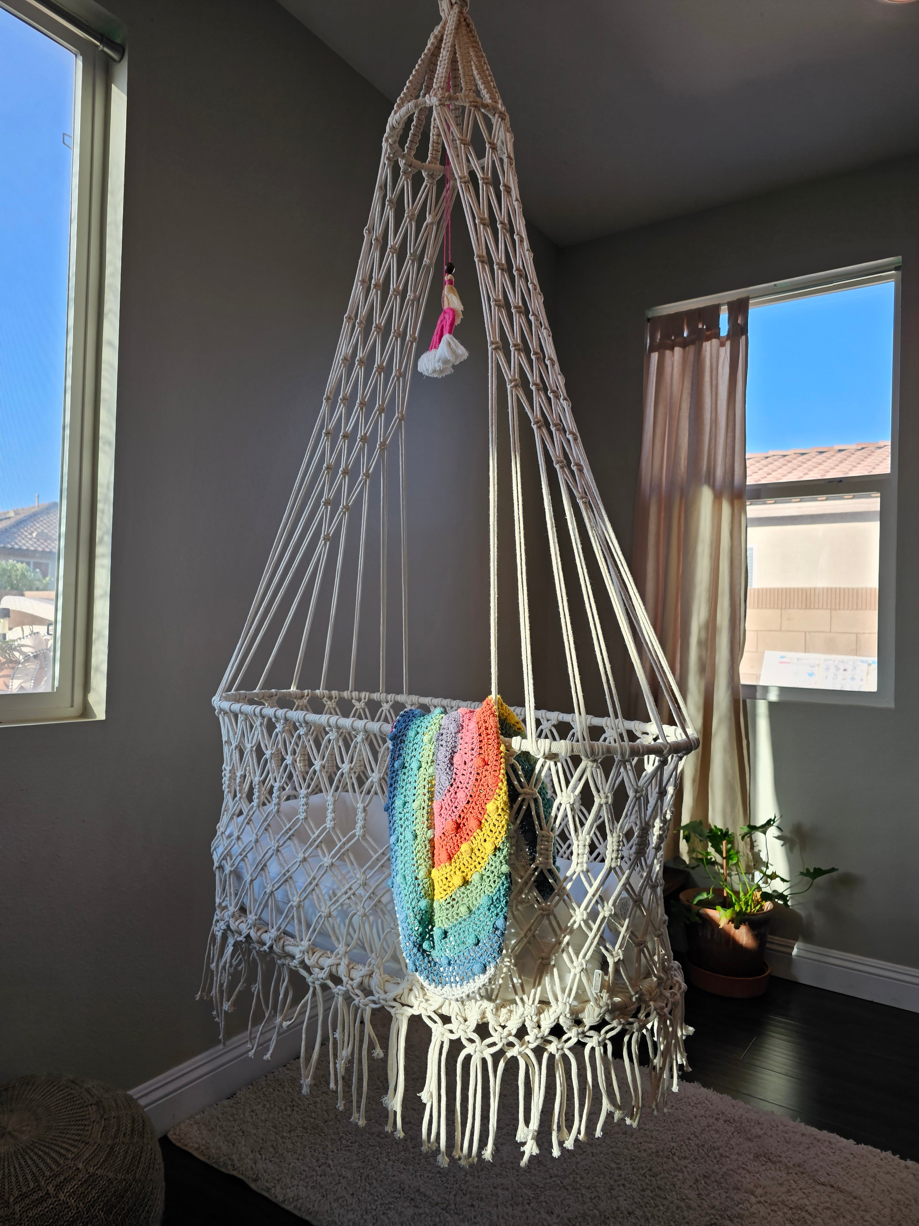 2023 Macrame baby Crib Nest