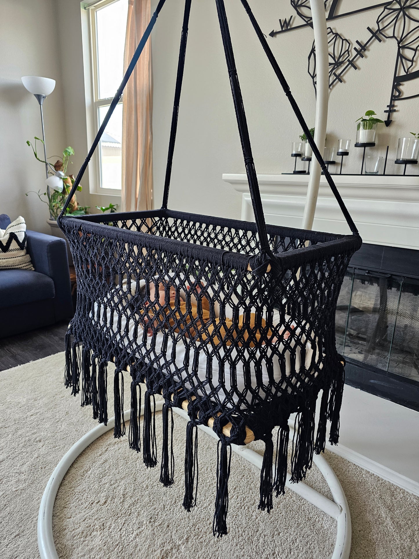 Baby Macrame Square Bassinet