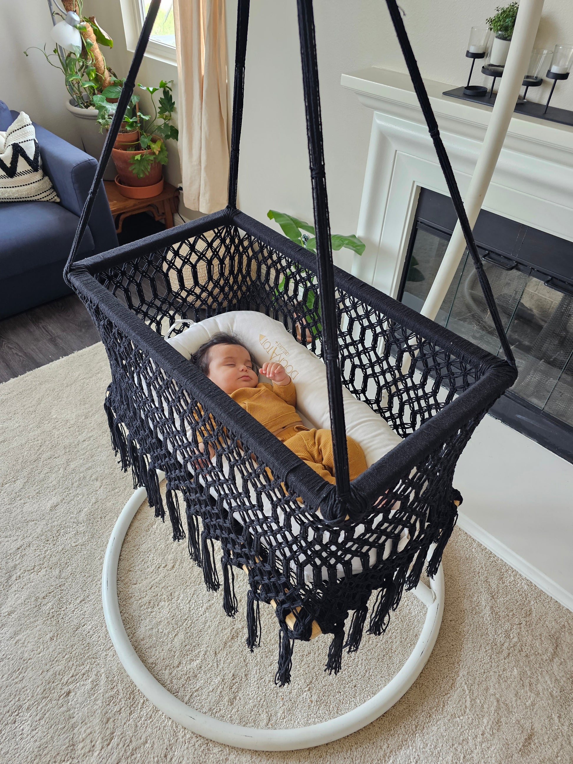 Baby Hammock Sorbus Baby Crib Cradle Hanging Crib In Macrame