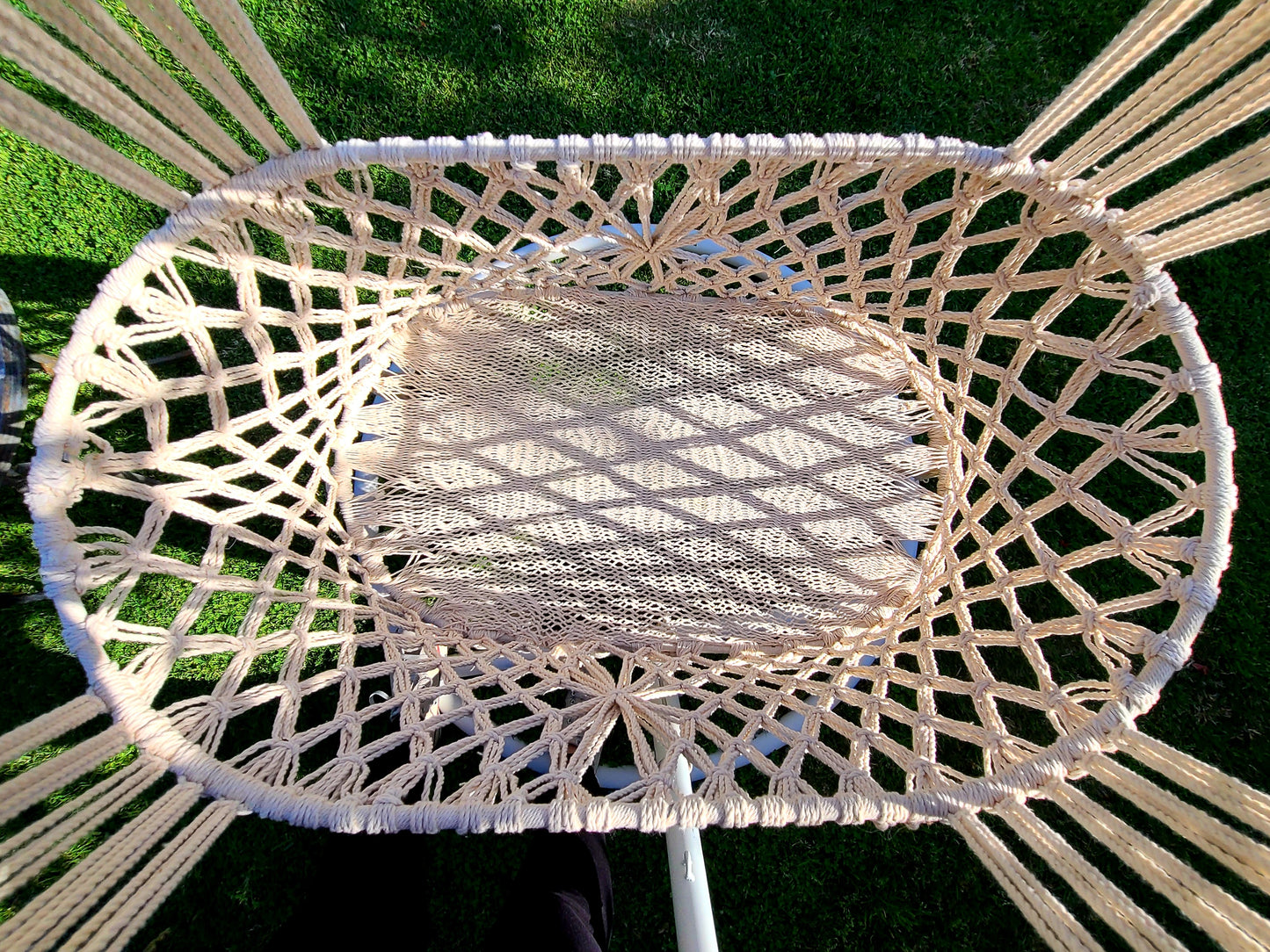 Oval Macrame Hanging Bassinet